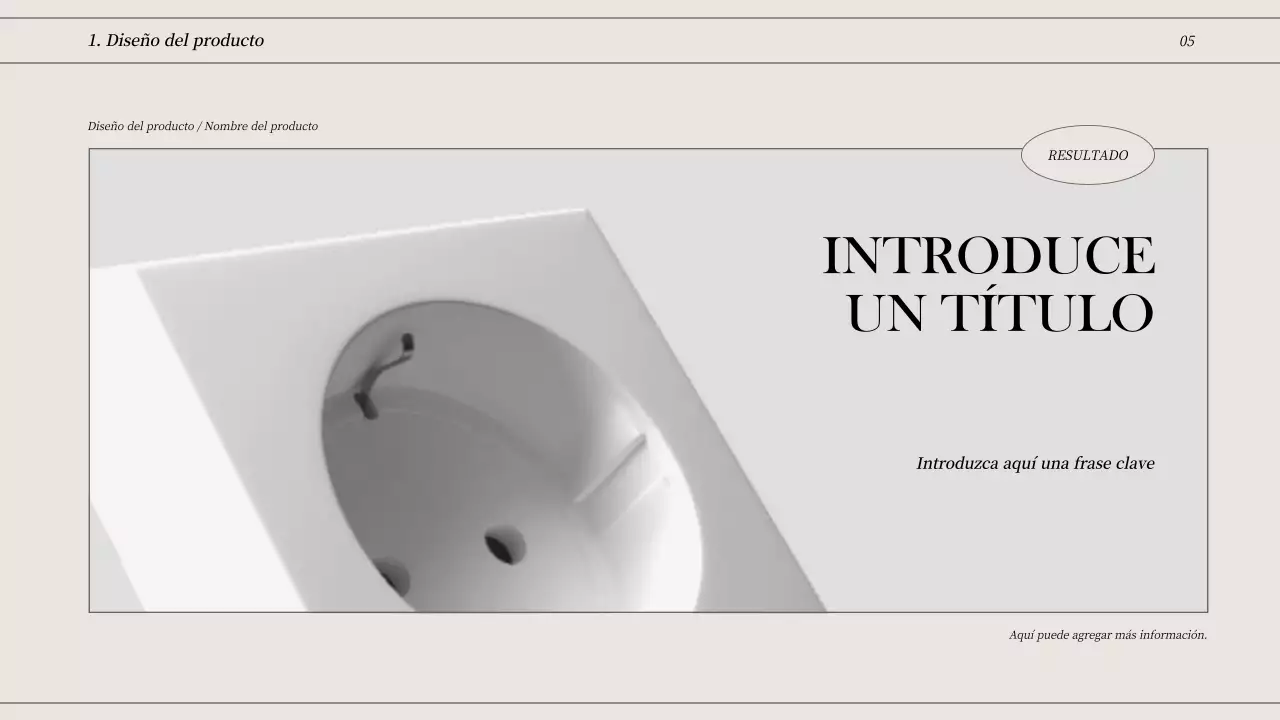 Cartera conceptual de líneas limpias en blanco roto y negro