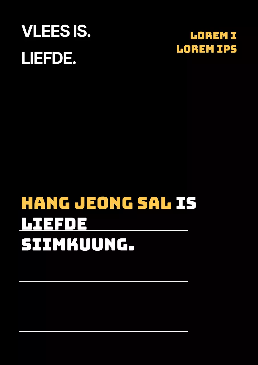 Eenvoudige drankmenu-advertentie op zwarte achtergrond