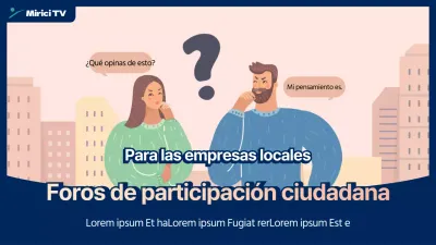 Un foro ilustrado de participación comunitaria