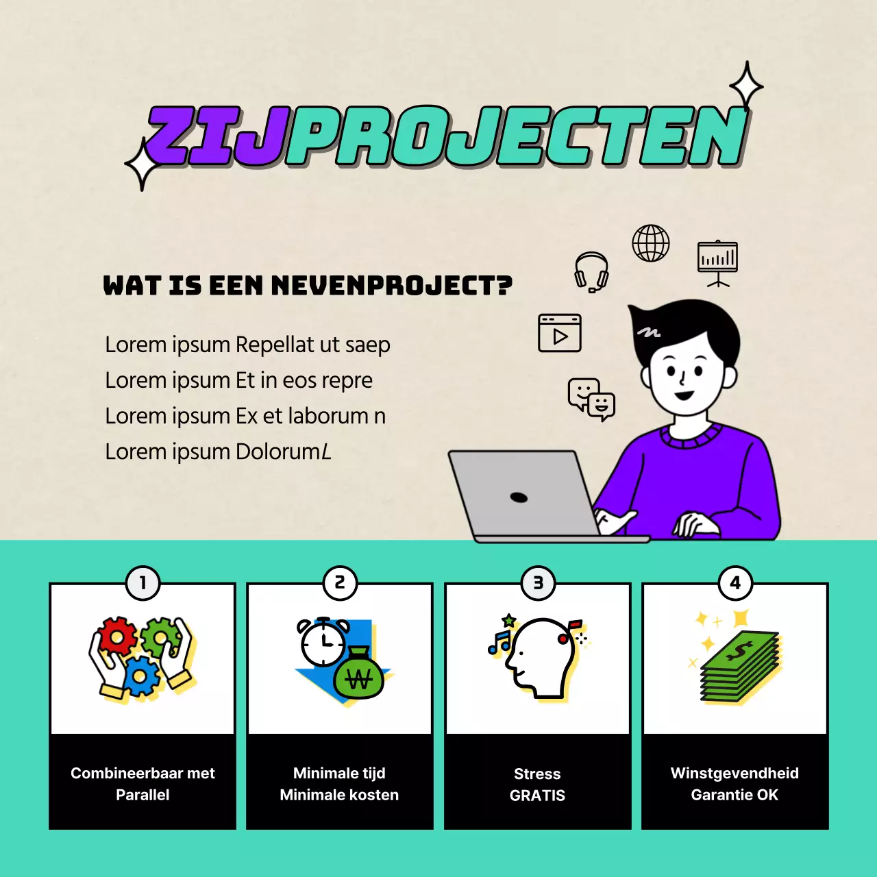 Een inleiding tot schattige geïllustreerde nevenprojecten en bijbaantjes