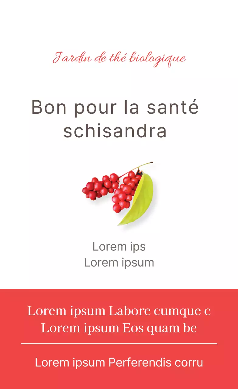 Autocollant simple de jus de schisandra rouge