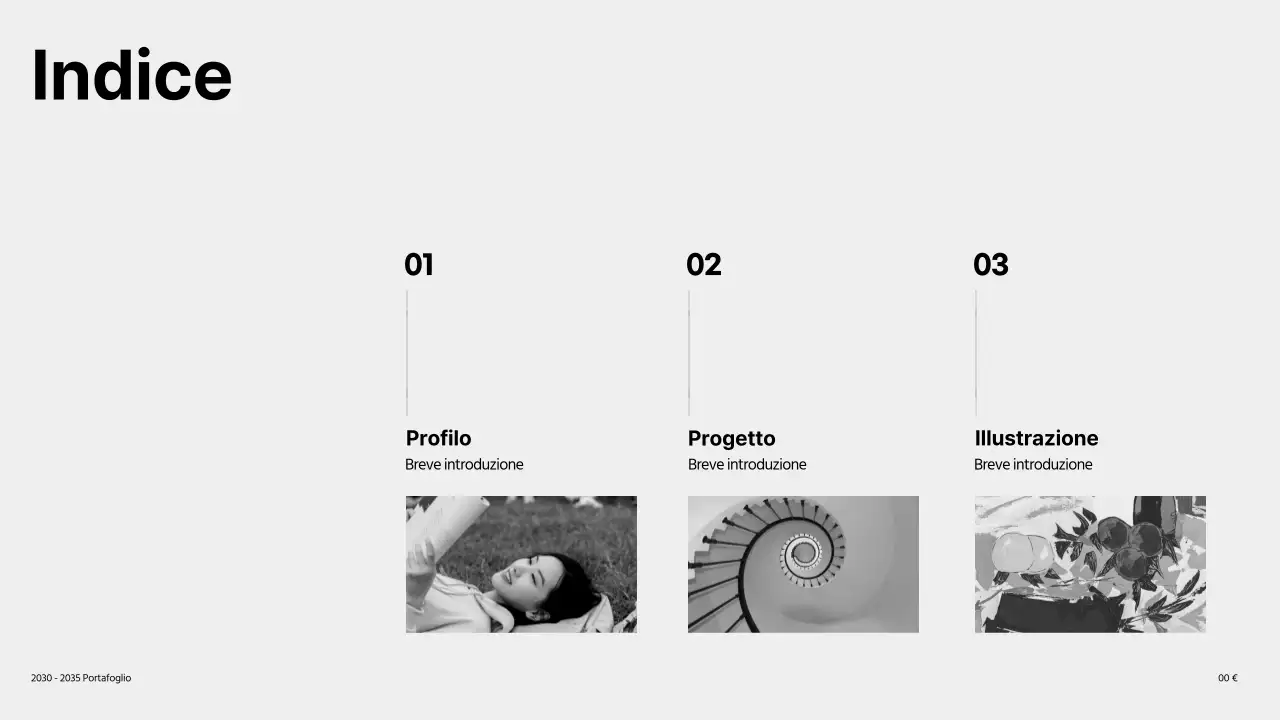 Portafoglio di design semplice