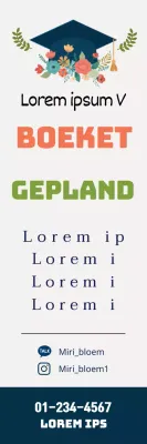 wit illustratie schoon boeket afstuderen promotie