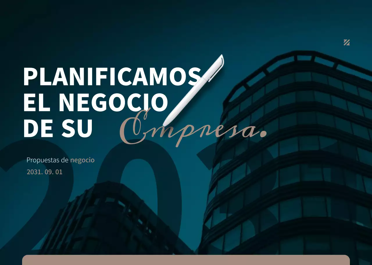 Premium Company Business en verde azulado y dorado