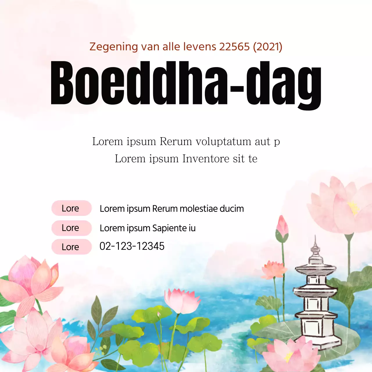 Een gids voor een schone, witte en roze viering van Boeddha Dag