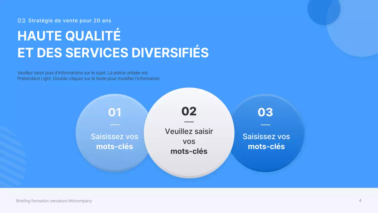 Formation des vendeurs avec des formes bleues et tridimensionnelles