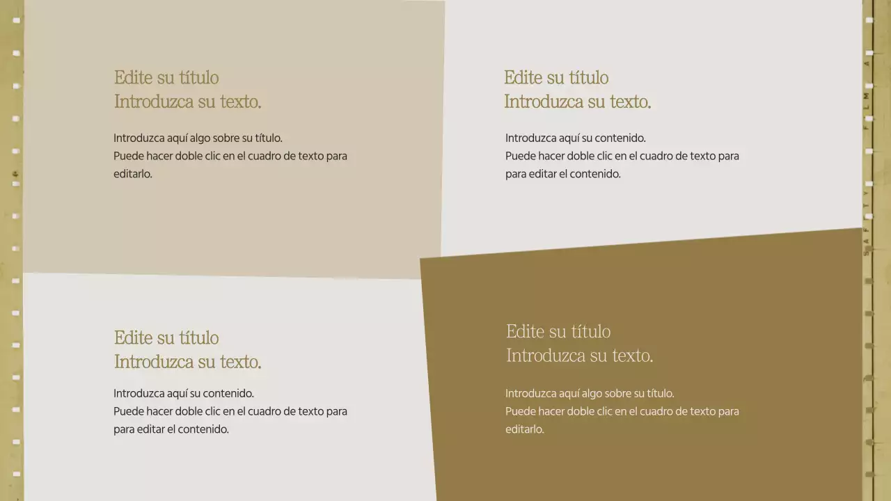 Diseño sencillo de gráfico DAFO con un concepto otoñal