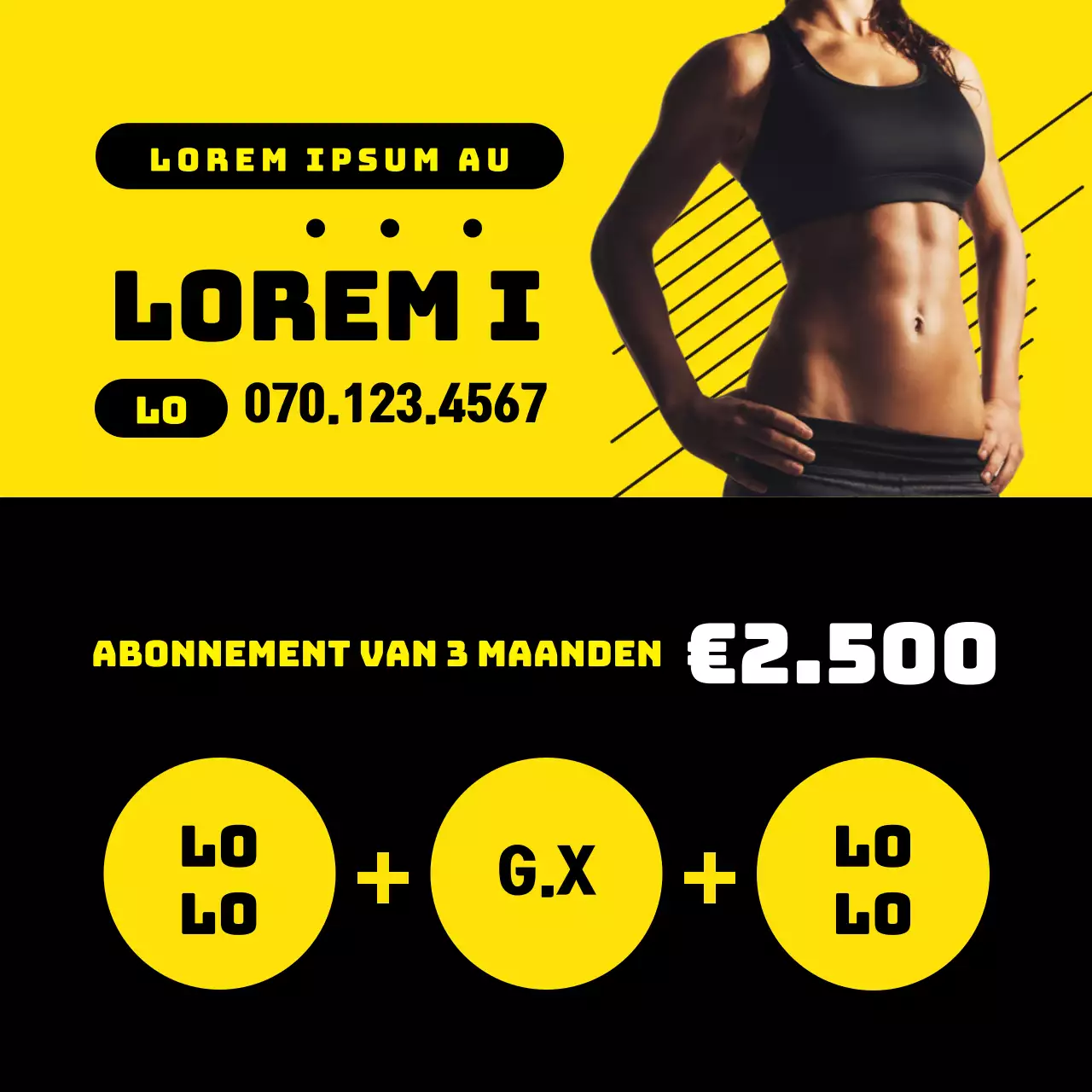 Gele fitnessevenementen