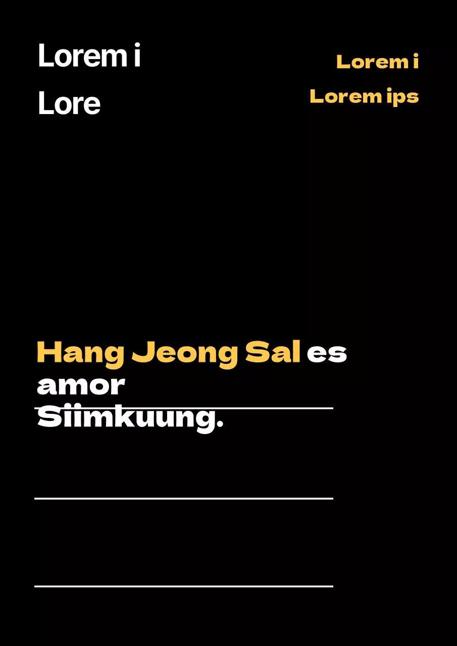 Anuncio sencillo de carta de bebidas sobre fondo negro