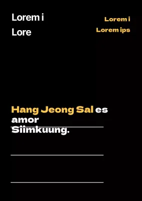 Anuncio sencillo de carta de bebidas sobre fondo negro