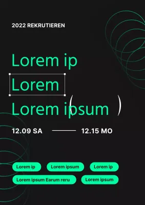 Geometrische Stellenausschreibungen in Neongrün