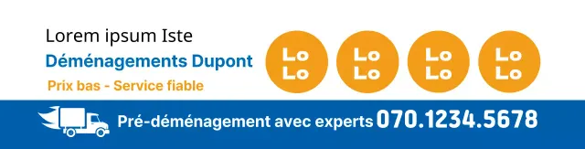 Promouvoir une entreprise de déménagement blanche, bleue et propre