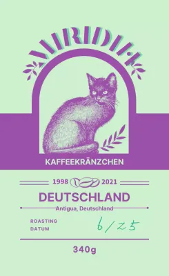 Ein Führer zu Kaffeemarken und -bohnen mit lindgrünem und lila typografischem Design3