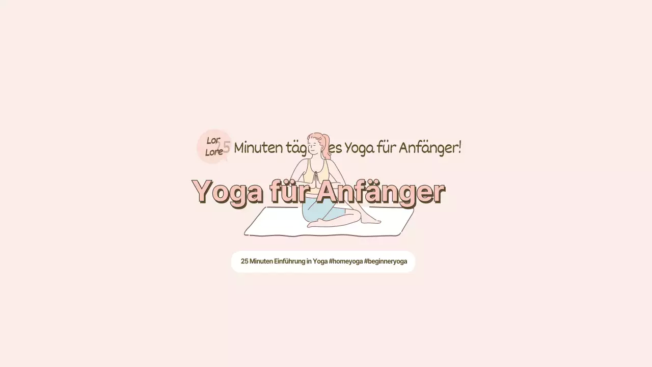 Wie eine rosa und braune ordentlich Anfänger Yoga YouTube Abonnement