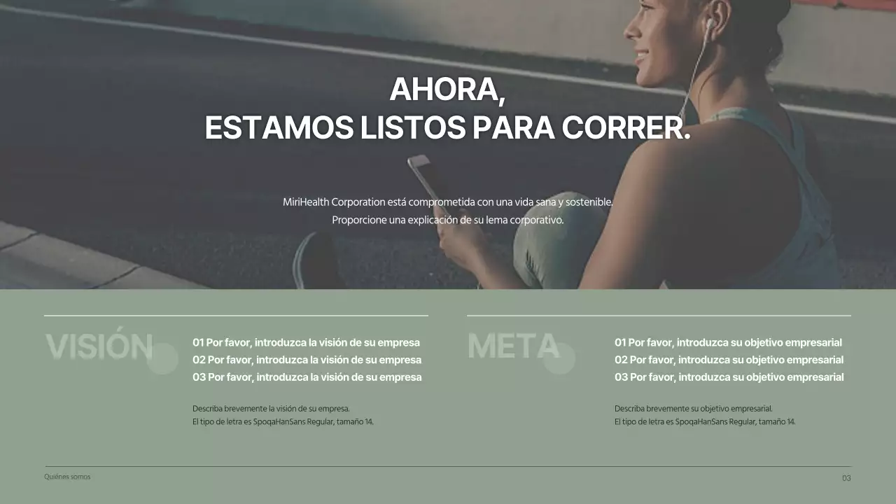 Informe empresarial de empresa sanitaria tranquilo y limpio en tonos verde oscuro