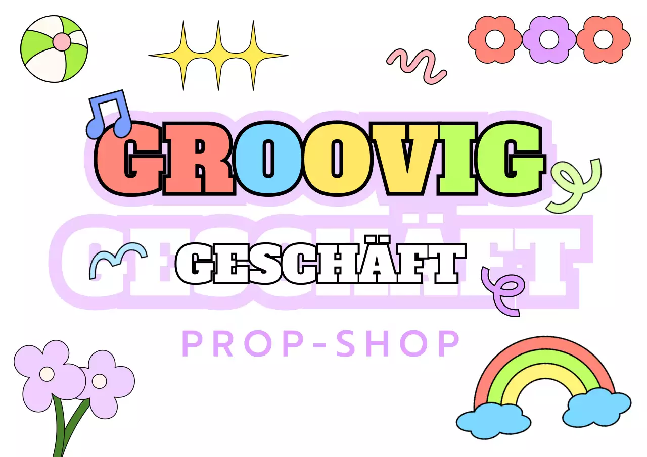 Bunte Linienillustration Pop-up-Store