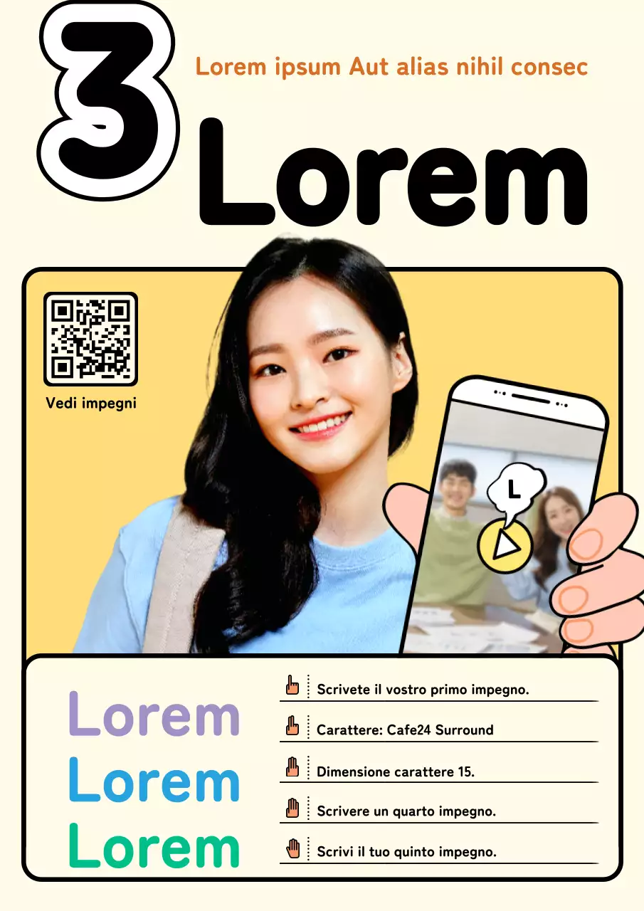 Elezioni studentesche con un layout pulito nei toni del beige e del giallo