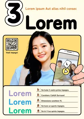 Elezioni studentesche con un layout pulito nei toni del beige e del giallo