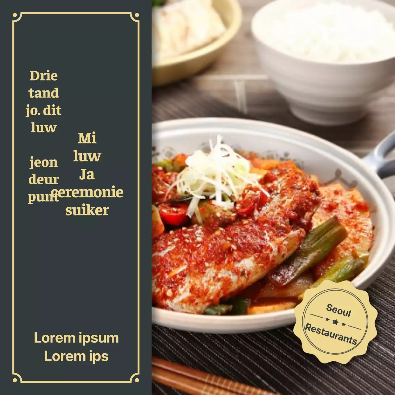 Promoot een groen en beige wintermenu