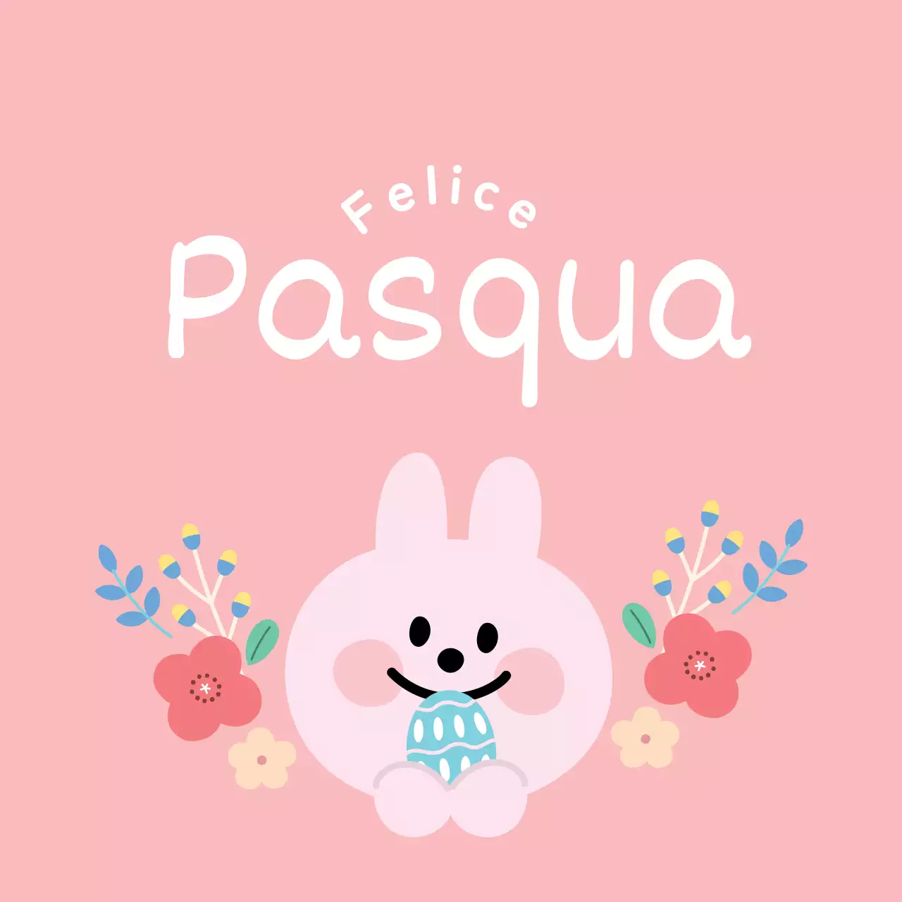 Simpatiche etichette pasquali per la chiesa con illustrazioni rosa