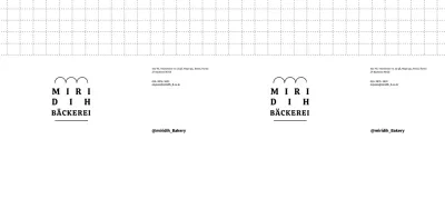 Präsentieren Sie das Logo Ihrer Bäckerei in einem sauberen, niedlichen Stil und liefern Sie Informationen.