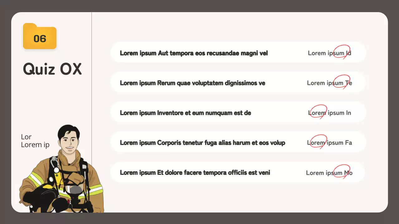 Formation à la sécurité incendie avec un concept d'explorateur de fichiers beige
