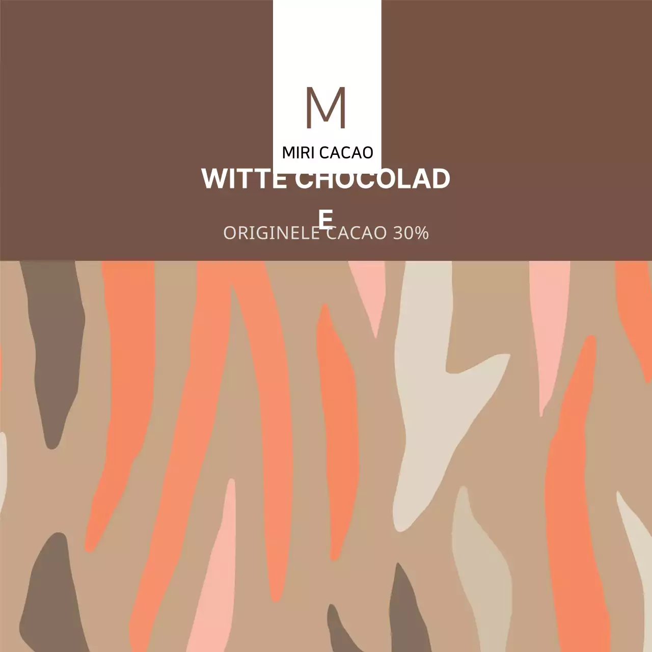 Bruine Sinaasappelboom Patroon Warme Chocolade Thee Etiketten