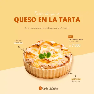 Bandera de la tarta de queso amarillo