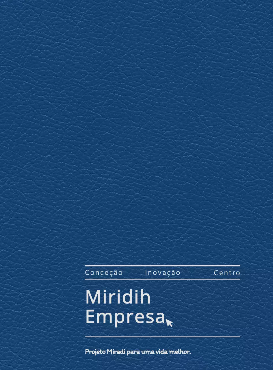 Capa da agenda com o slogan e o logótipo da sua empresa de design