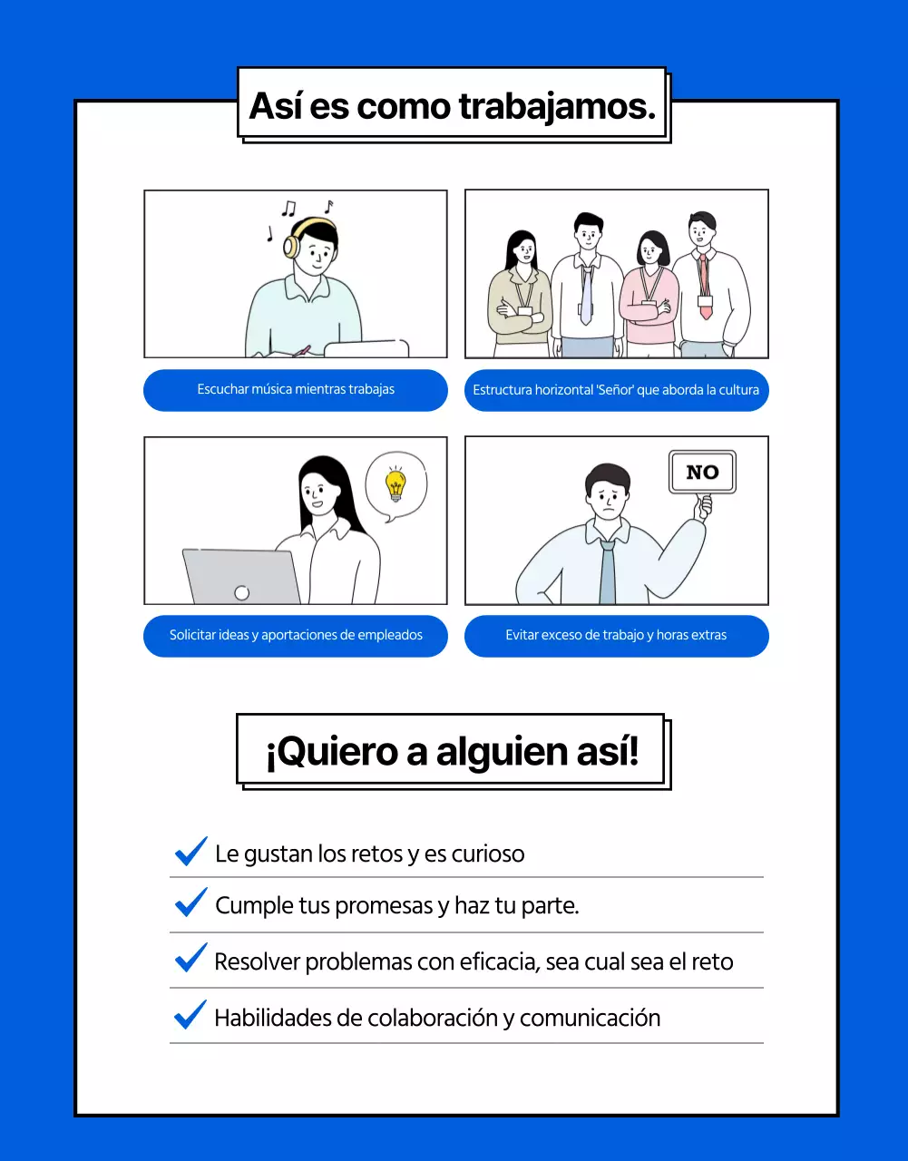 Detalles del trabajo en azul