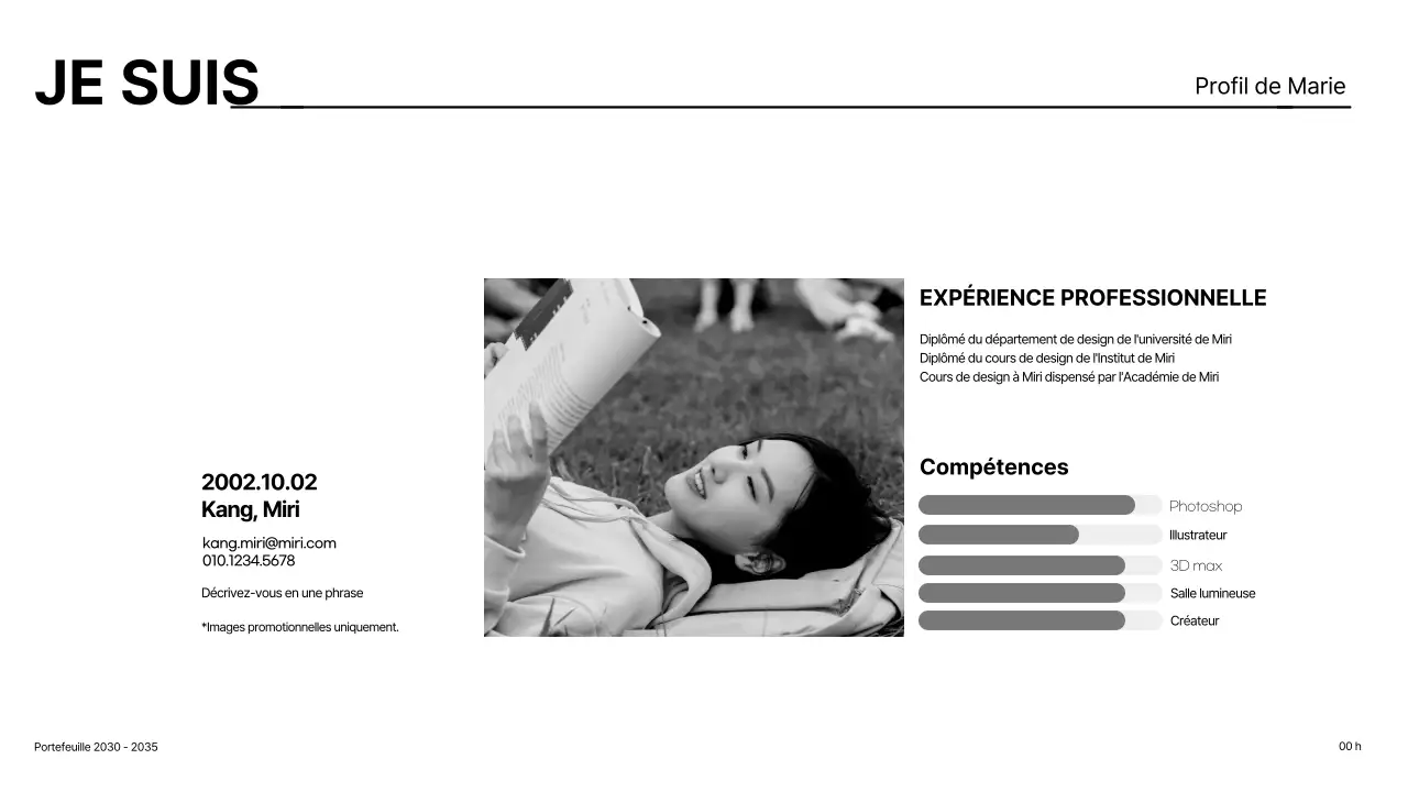 Portefeuille de design simple