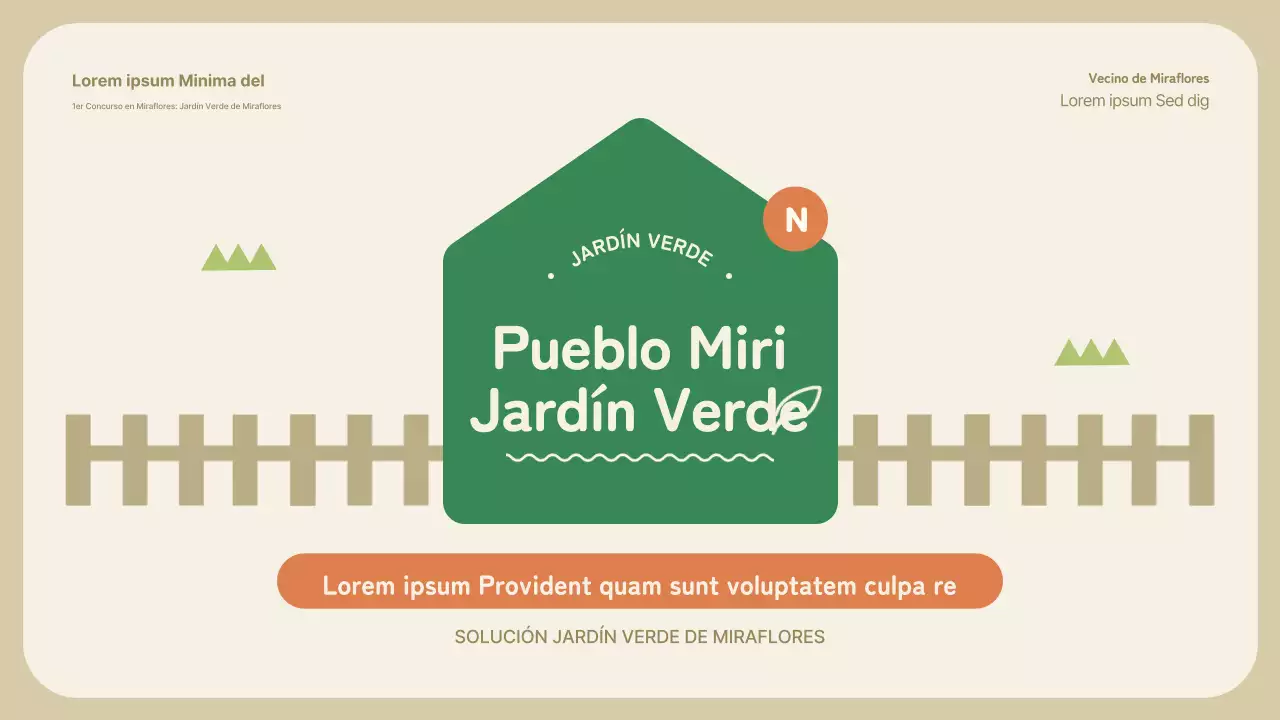 Propuesta de concurso para la revitalización del jardín comunitario verde y naranja