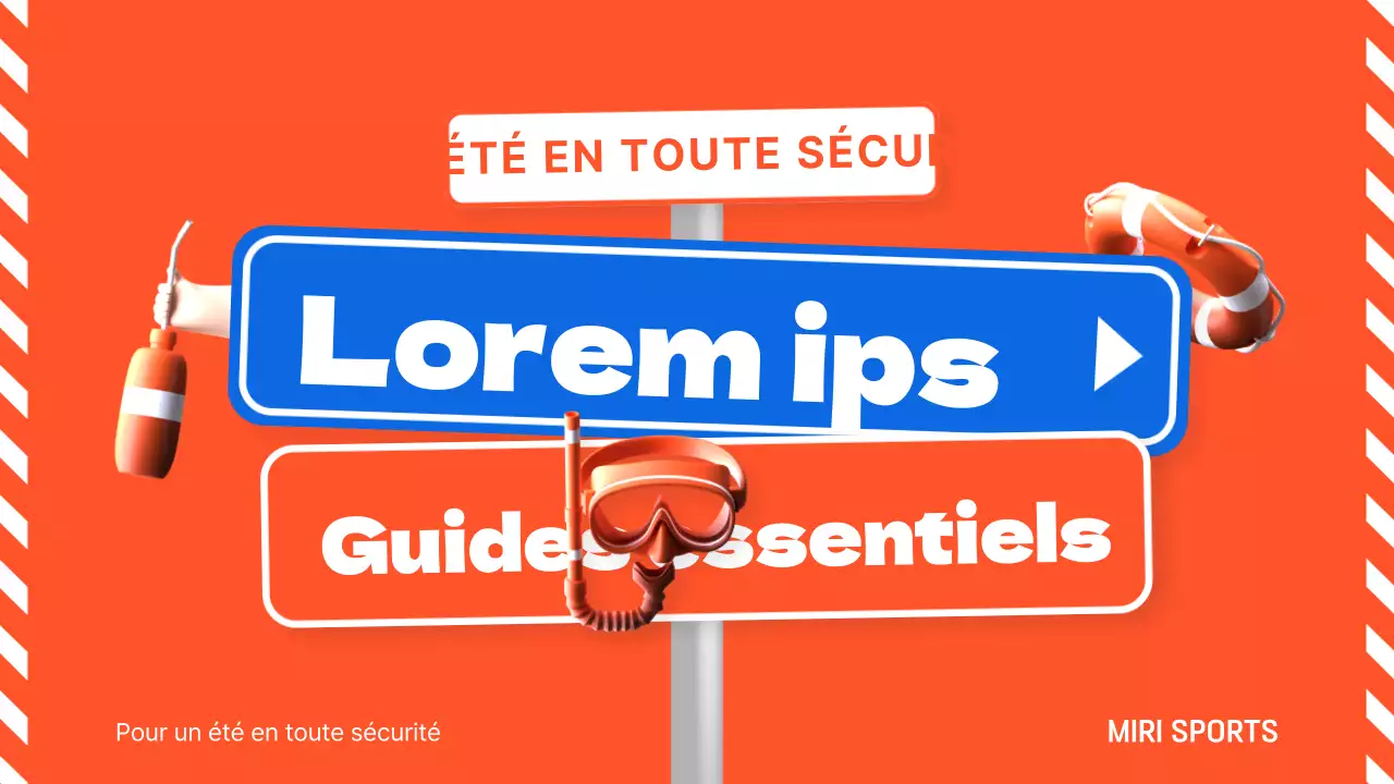 Un guide orange et bleu pour la sécurité aquatique en été