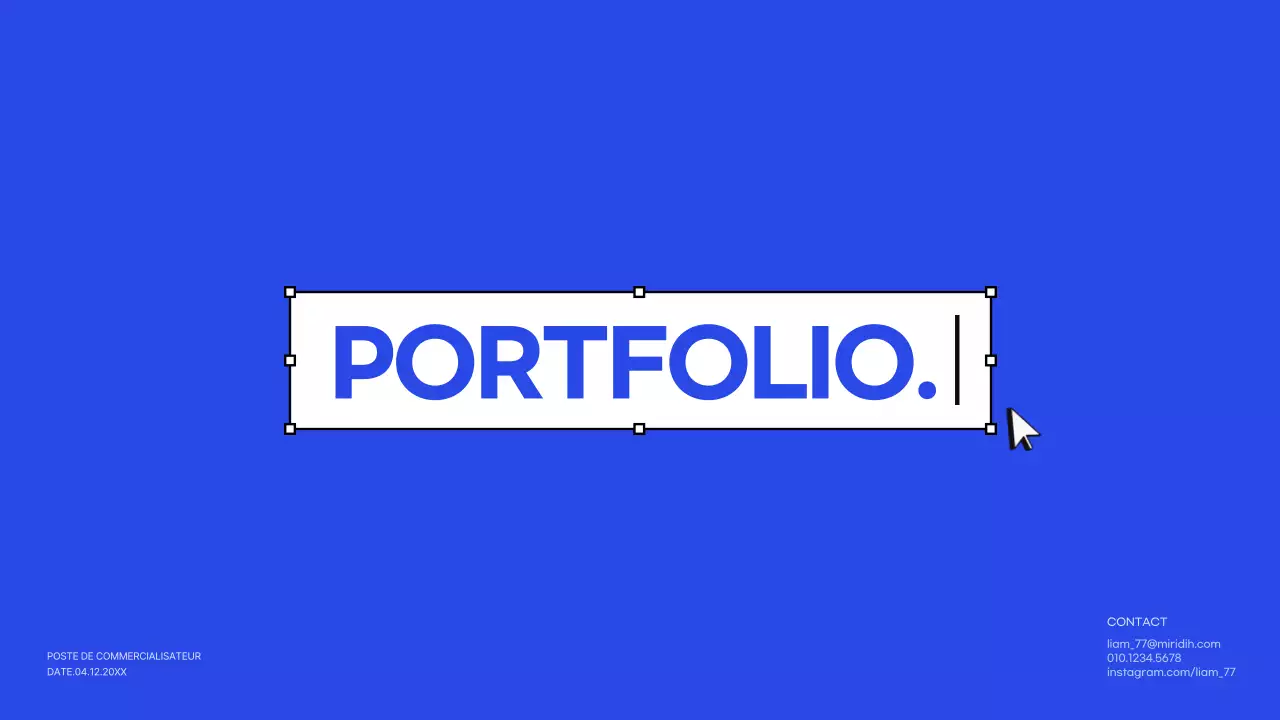 Portefeuille d'emplois bleu et simple