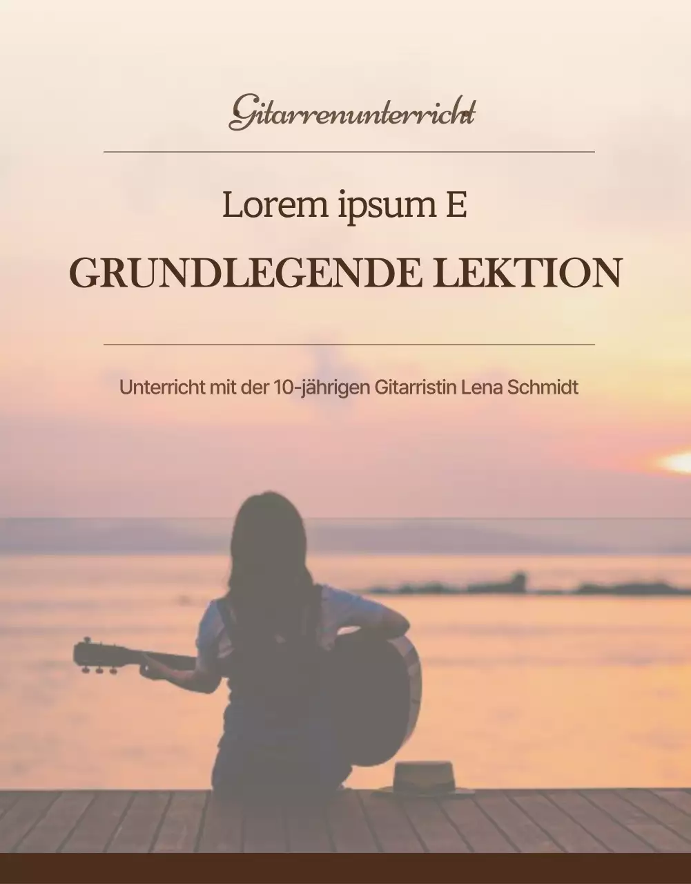 Lerne, wie man sanft und gefühlvoll spielt - Details zum Gitarrenunterricht
