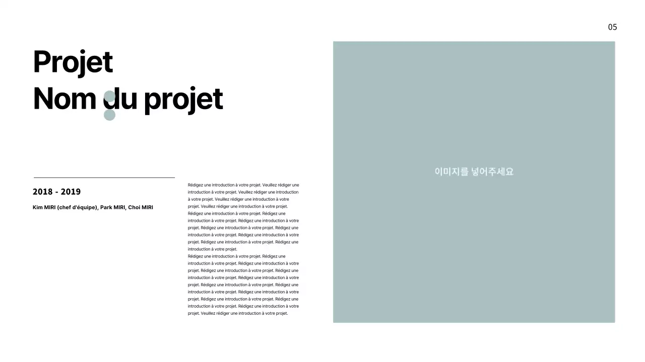 Portfolio avec une mise en page épurée