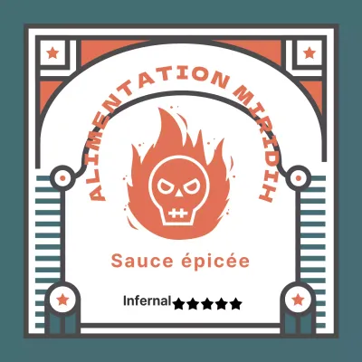 Autocollants vintage colorés pour sauce piquante