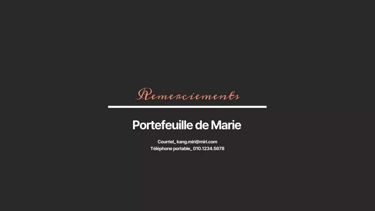 Portefeuille de design simple