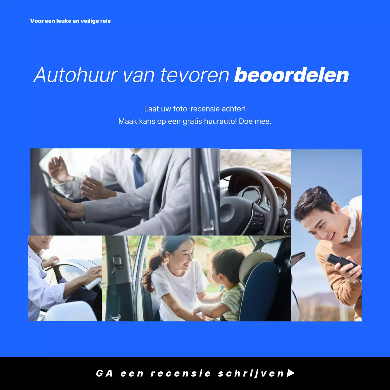 De blauwe en paarse autoverhuurkaartNieuws