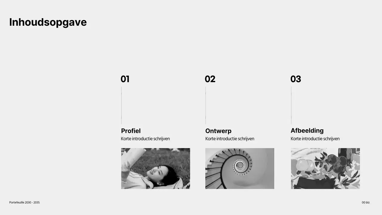 Eenvoudig ontwerp portfolio