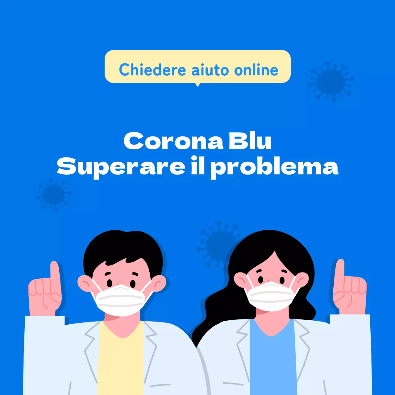 Corona Blue con tema chat blu