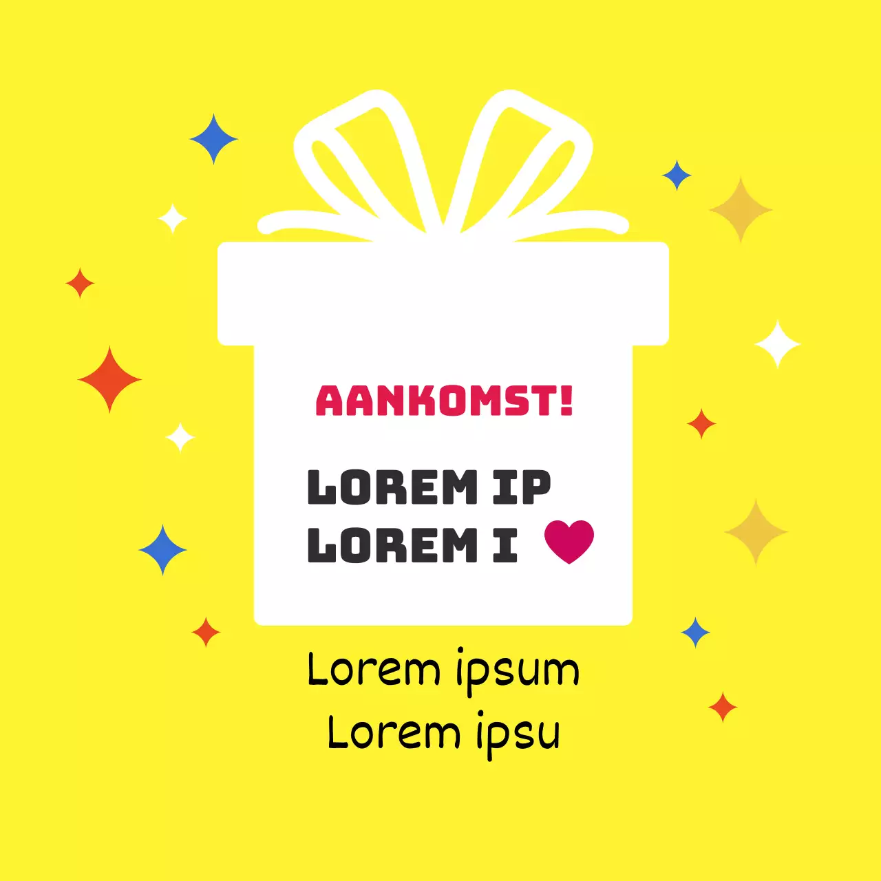 Gele rode illustratie leveringsoverzicht label