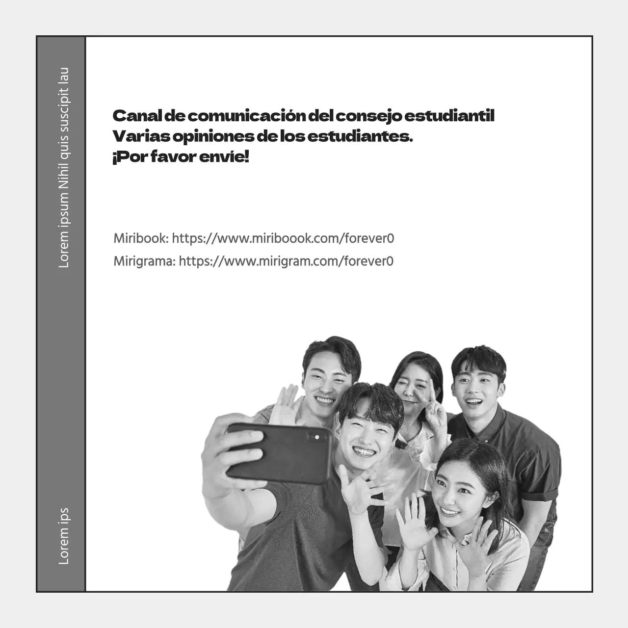 Un sencillo informe gris y negro sobre las actividades del sindicato de estudiantes