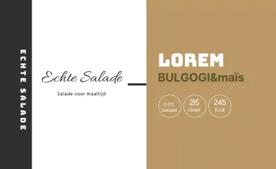 Beige zwart geïllustreerd sla etiket