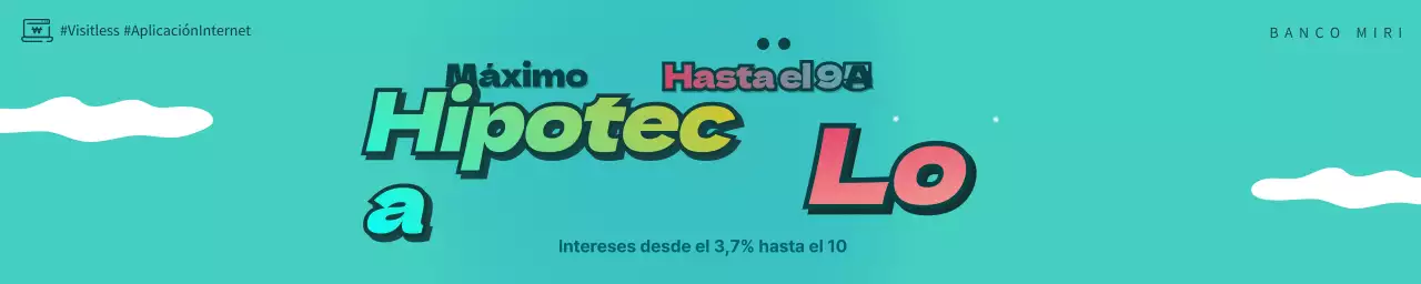 Hipoteca azul claro y rosa gif animado video banner