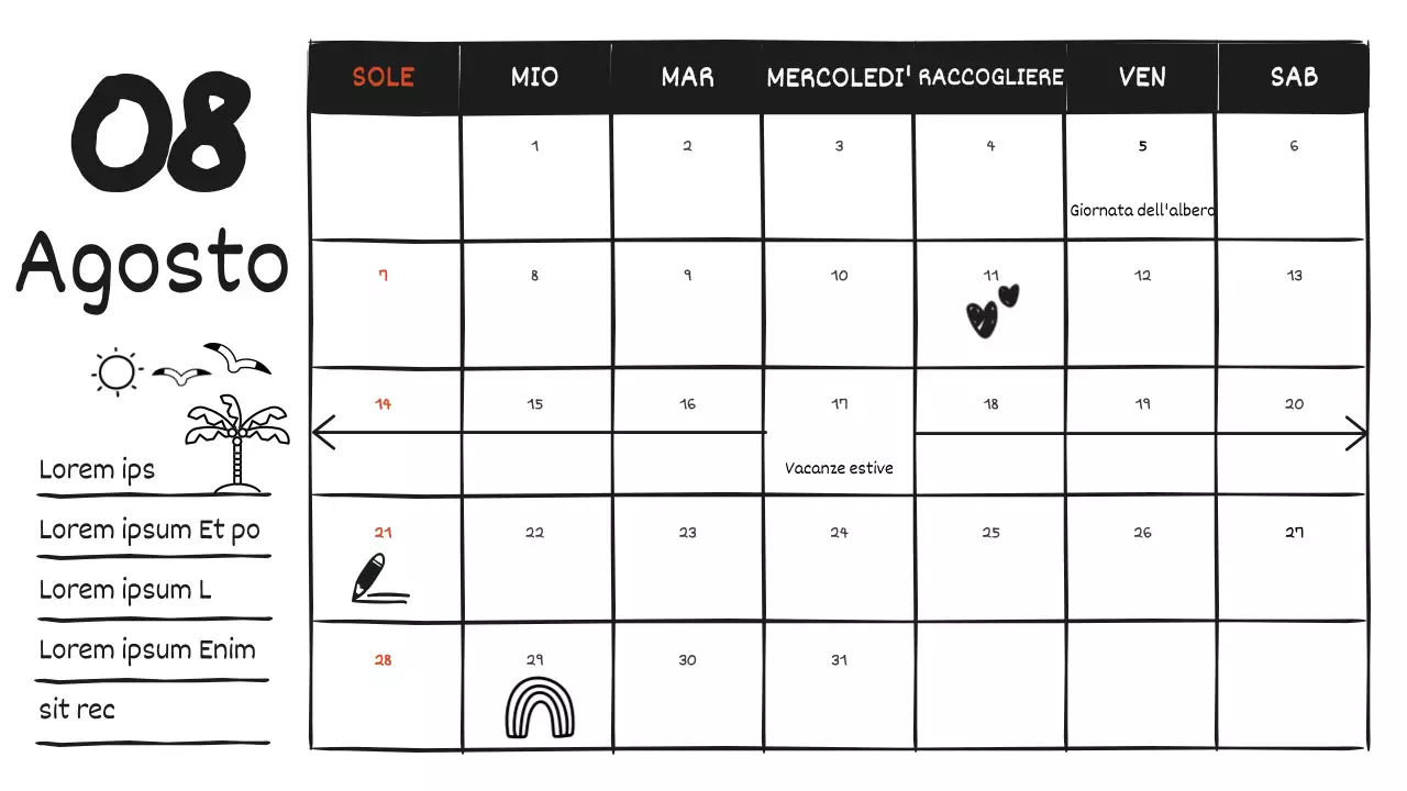 Un post diario in bianco e nero, con un simpatico scarabocchio