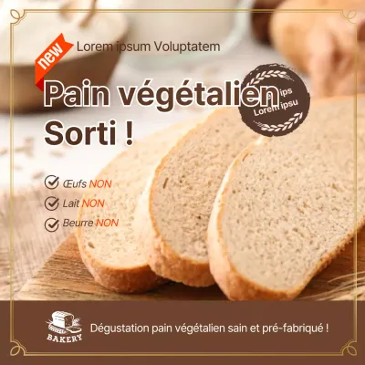 Promouvoir le lancement d'un pain brun végétalien