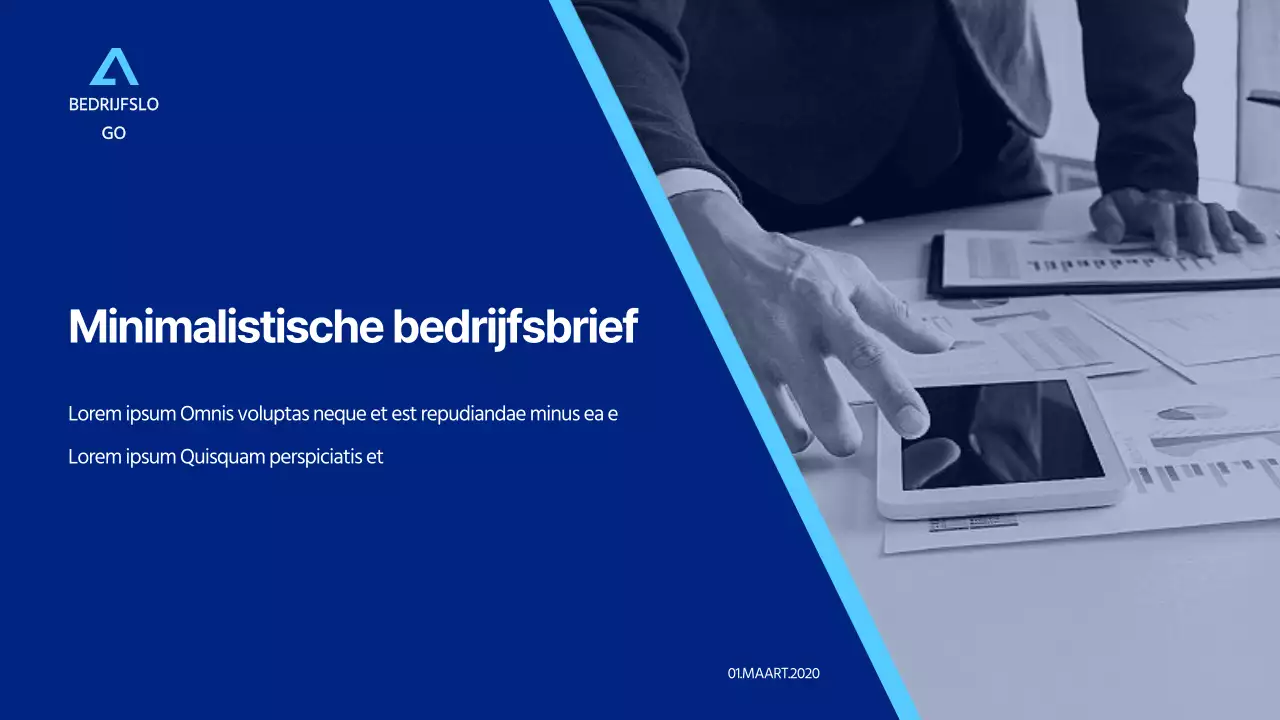 Minimalistische bedrijfsbrief