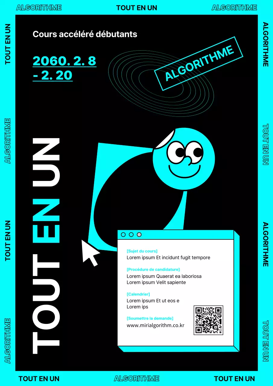 Notes de cours sur l'algorithmique en noir et bleu