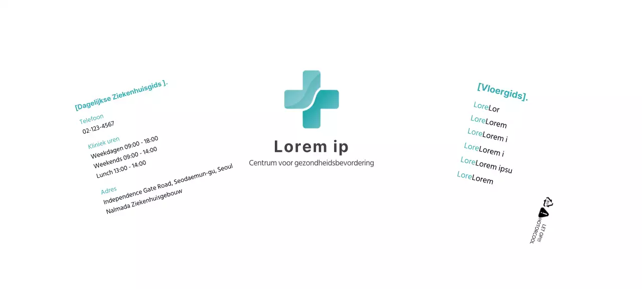 wit blauw eenvoudig logo ziekenhuis